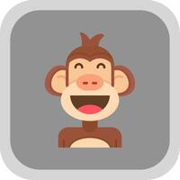 Happy Flat Round Corner Icon vector
