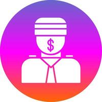 Bribe Glyph Gradient Circle Icon vector