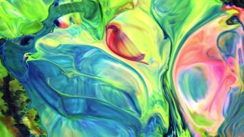 Abstract Background With Psychedelic Painting in Vivid Liquid Colors Texture  Footage. video