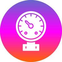 Gauge Glyph Gradient Circle Icon vector