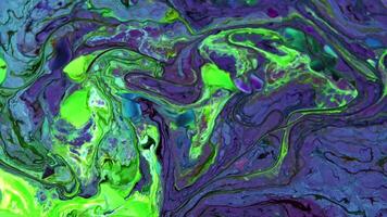 abstract achtergrond met psychedelisch schilderij in levendig vloeistof kleuren structuur filmmateriaal. video