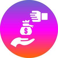 Bribery Glyph Gradient Circle Icon vector