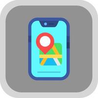 Map location Flat Round Corner Icon vector