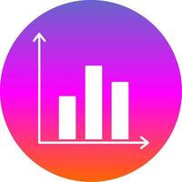 Prediction Glyph Gradient Circle Icon vector