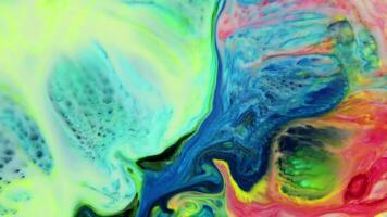 Abstract Background With Psychedelic Painting in Vivid Liquid Colors Texture  Footage. video