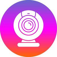 Webcam Glyph Gradient Circle Icon vector