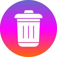 Dustbin Glyph Gradient Circle Icon vector