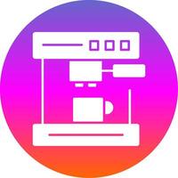 Coffee Machine Glyph Gradient Circle Icon vector