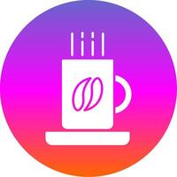 Coffee Mug Glyph Gradient Circle Icon vector