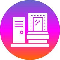 Dressing Room Glyph Gradient Circle Icon vector