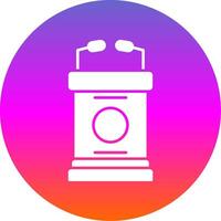 Lectern Glyph Gradient Circle Icon vector