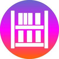 Bookshelf Glyph Gradient Circle Icon vector