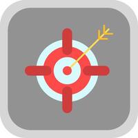 Target Flat Round Corner Icon vector