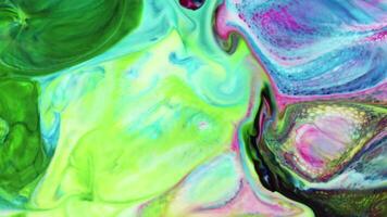 Abstract Background With Psychedelic Painting in Vivid Liquid Colors Texture  Footage. video