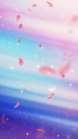 anime wallpaper with pink and blue flowers video