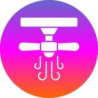 Ceiling Fan Glyph Gradient Circle Icon vector