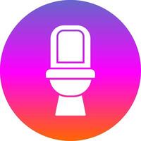 Toilet Glyph Gradient Circle Icon vector