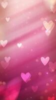 a pink background with hearts and stars video