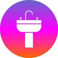 Sink Glyph Gradient Circle Icon vector