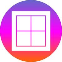 Window Glyph Gradient Circle Icon vector