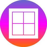 Window Glyph Gradient Circle Icon vector