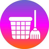 Mop Glyph Gradient Circle Icon vector