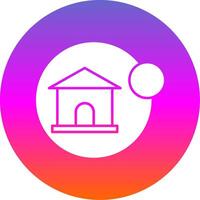 No House Glyph Gradient Circle Icon vector