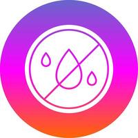 No Water Glyph Gradient Circle Icon vector