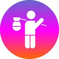 Refugee Glyph Gradient Circle Icon vector