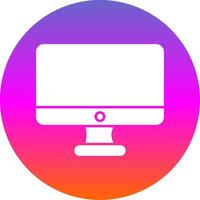 Monitor Glyph Gradient Circle Icon vector