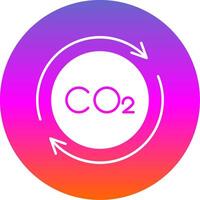 Carbon Cycle Glyph Gradient Circle Icon vector