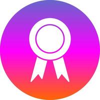 Award Glyph Gradient Circle Icon vector