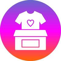 Clothes Donation Glyph Gradient Circle Icon vector