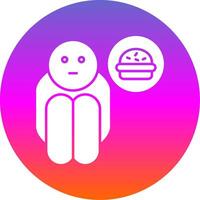 Beggar Glyph Gradient Circle Icon vector