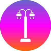 Street Lamp Glyph Gradient Circle Icon vector