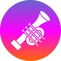 Trumpet Glyph Gradient Circle Icon vector