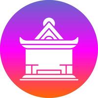 Pavilion Glyph Gradient Circle Icon vector