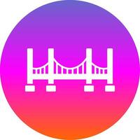 Bridge Glyph Gradient Circle Icon vector