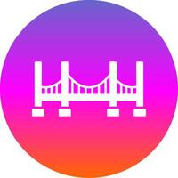 puente glifo degradado circulo icono vector