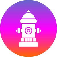 Fire Hydrant Glyph Gradient Circle Icon vector