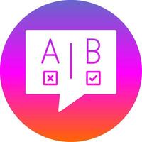 Ab Testing Glyph Gradient Circle Icon vector