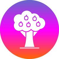 Fruit Tree Glyph Gradient Circle Icon vector