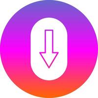 Scroll Down Glyph Gradient Circle Icon vector