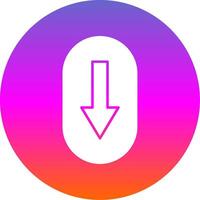 Scroll Down Glyph Gradient Circle Icon vector