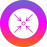 Minimize Glyph Gradient Circle Icon vector