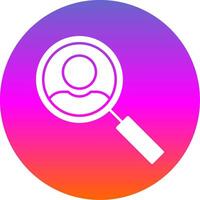 Search User Glyph Gradient Circle Icon vector