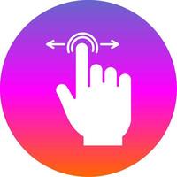 Swipe Glyph Gradient Circle Icon vector