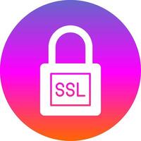 SSL Glyph Gradient Circle Icon vector