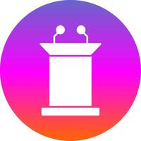 Podium Glyph Gradient Circle Icon vector