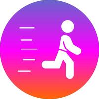 Runner Glyph Gradient Circle Icon vector